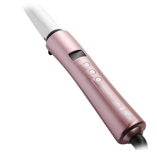 Boucleur Conique Remington Rose Luxe CI9525 Céramique Ionique 13-25 mm 130-210°C 9 Températures Arrêt Automatique Rose et Blanc