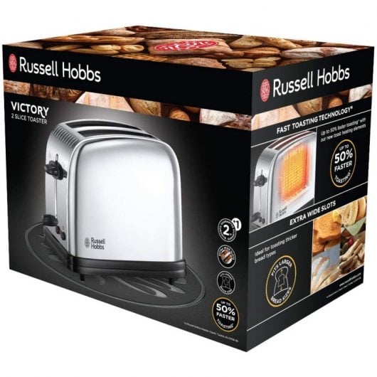 Russell Hobbs 23311-56 grille-pain 2 part(s) 1670 W Noir, Acier inoxydable