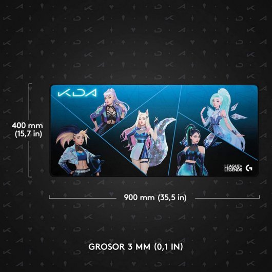 Logitech G840XL LOL K/DA Alfombrilla Gaming