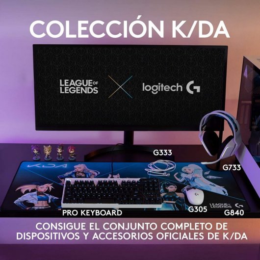 Logitech G840XL LOL K/DA Alfombrilla Gaming