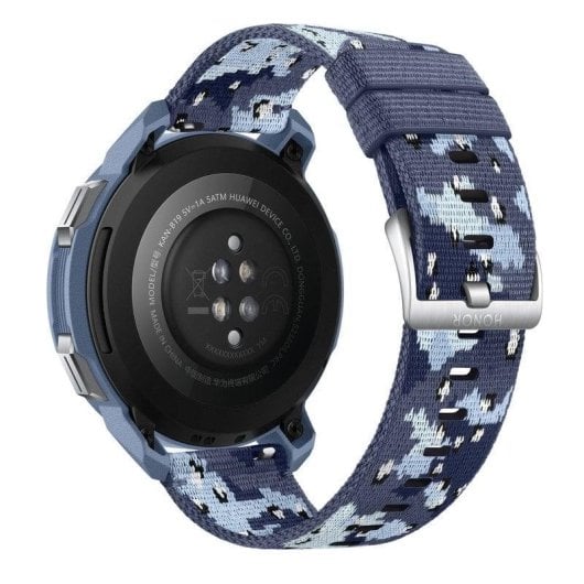 Honor Watch GS Pro Bluetooth GPS 46mm AMOLED Camouflage Bleu M Étanche 5ATM SpO2 Pulsomètre