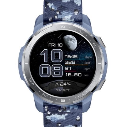 Honor Watch GS Pro Bluetooth GPS 46mm AMOLED Camouflage Bleu M Étanche 5ATM SpO2 Pulsomètre