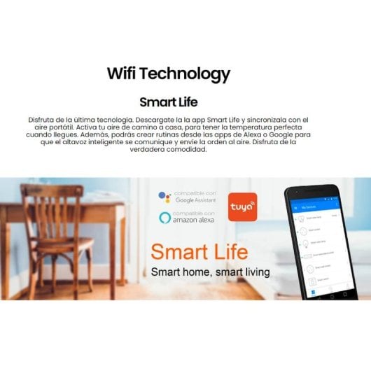 Infiniton PAC-W12 Aire Acondicionado Portátil con Bomba de Calor y WiFi 3520 Frigorías