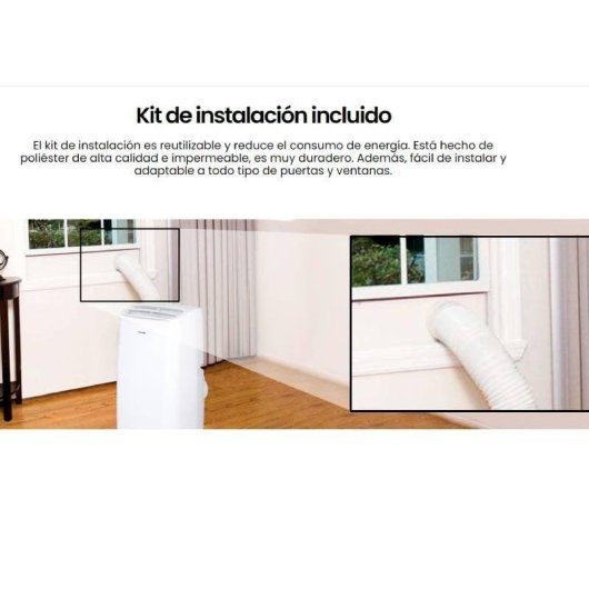Aire Acondicionado Portátil Infiniton PAC-W12 3.520 Frigorías A+ Bomba de Calor WiFi Mando a Distancia