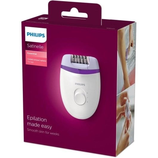 Depiladora Eléctrica Philips Satinelle Essential BRE225/00 Com Fio 2 Velocidades Compacta
