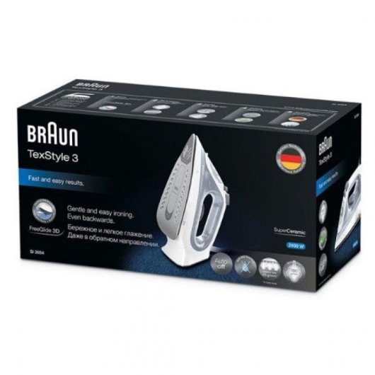 Fer à vapeur Braun TexStyle 3 SI3054GY 2400W semelle céramique 180g/min gris