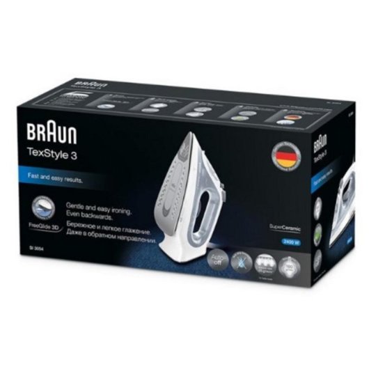 Fer à vapeur Braun TexStyle 3 SI3054GY 2400W semelle céramique 180g/min gris