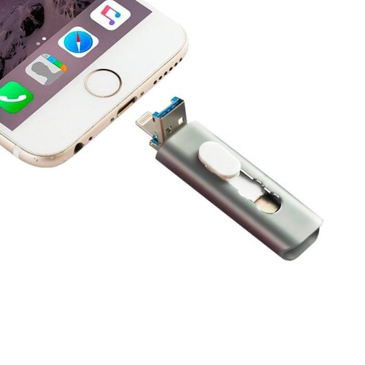 Fantastico 32 GB Lightning/USB-C/Micro-USB Grigio