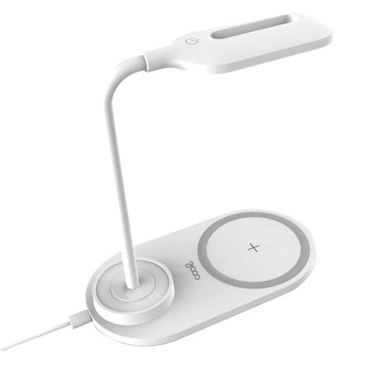 Lampe LED Cool Qi Chargeur sans fil 3 modes Blanc Compact