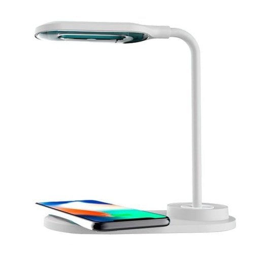 Lampe LED Cool Qi Chargeur sans fil 3 modes Blanc Compact