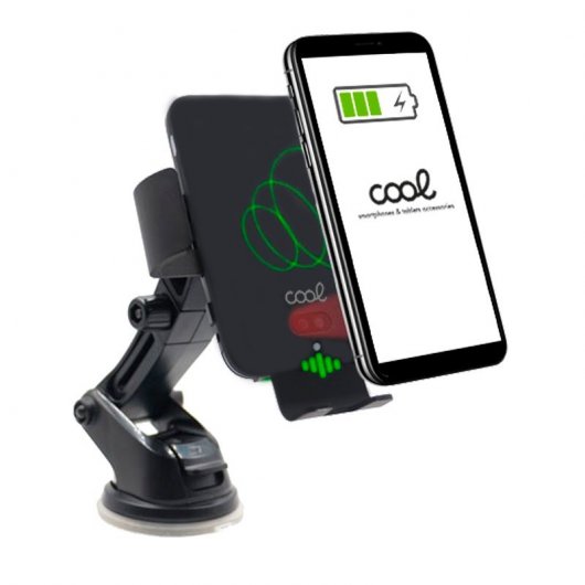 Cool Soporte Coche con Carga Inalámbrica Qi para Smartphone