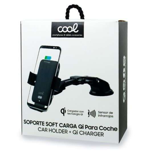 Cool Soporte Coche con Carga Inalámbrica Qi para Smartphone