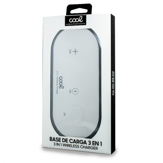 Cool Dock Carregador Sem Fios Qi 3 em 1 Branco