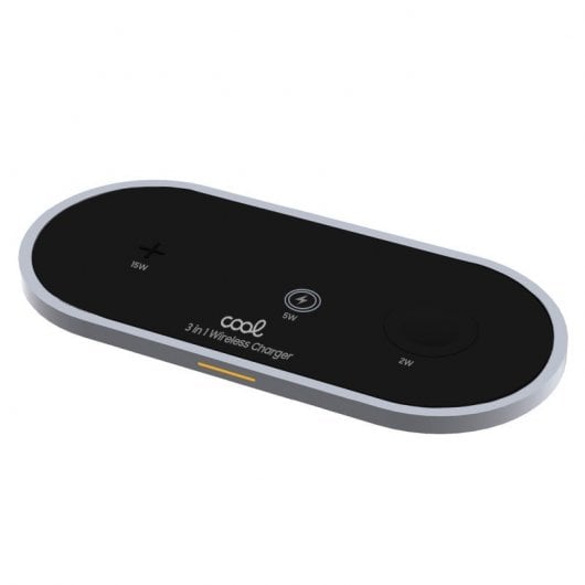 Cool Dock Cargador Inalámbrico Qi 3 en 1 Negro