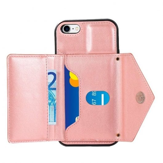 Cool Funda Colgante Wallet Rosa para iPhone 7/8/SE 2020