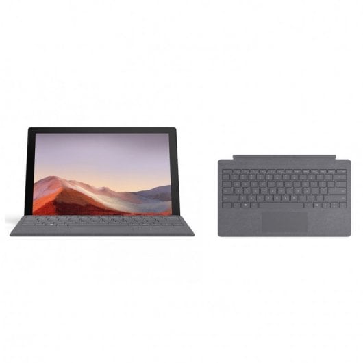 Microsoft Surface Pro 7 Intel Core i5-1035G4/8 GB/256 GB SSD/12.3" Platino + Surface Pro Signature Type Cover Funda con 