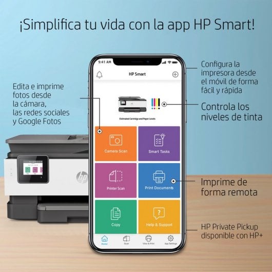 HP OfficeJet Pro 8022e Impresora Multifunción Wifi + 6 Meses de Impresión Instant Ink con HP+