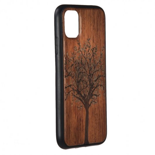 Funda Madera Tallada Árbol para iPhone 11