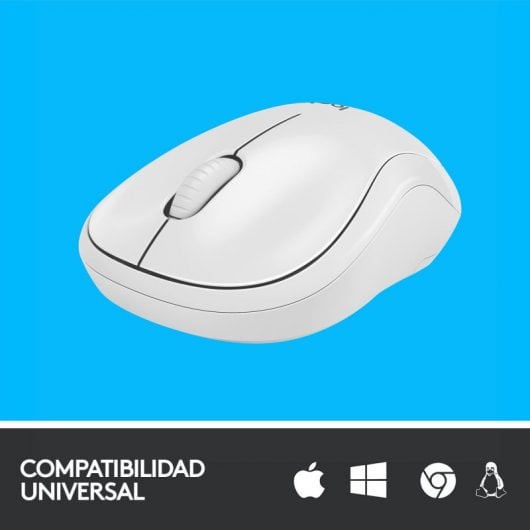 Logitech M220 Silent Ratón Inalámbrico 1000 DPI Blanco