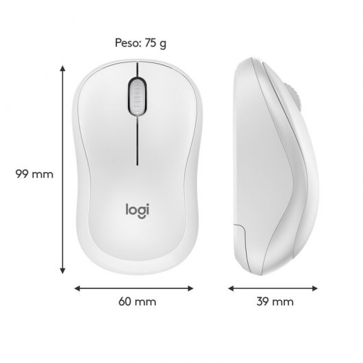 Logitech M220 Silent Ratón Inalámbrico 1000 DPI Blanco