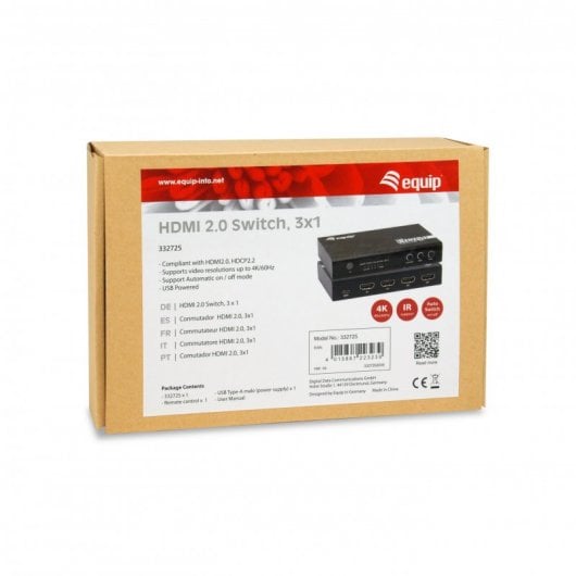 Équiper le commutateur HDMI 2.0 3x1
