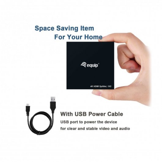 Equip Splitter HDMI 1.4 UltraSlim 2 Puertos