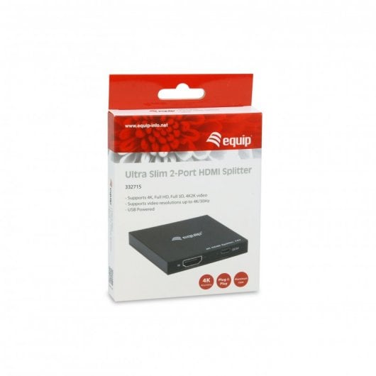 Equip Splitter HDMI 1.4 UltraSlim 2 Puertos