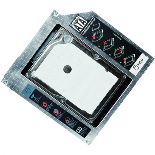 Logilink Adaptador CD/DVD-ROM a HDD/SSD 2.5" 12.7mm