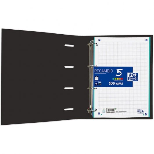 Oxford Classic EuropeanBinder Carpeblock Archivador con Recambio  A4+ Negro