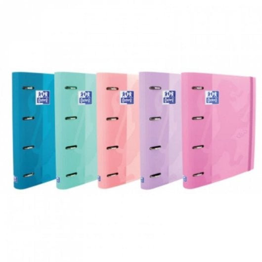 Archivador A4+ 4 anillas 35mm cierre goma recambio 100h colores surtidos OptikPaper