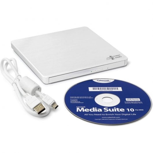 Registratore DVD esterno USB LG Ultra Slim GP60NW60 bianco