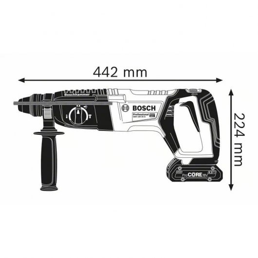 Bosch Professional GBH 18V-26 D  Martillo Perforador a Batería 18V + Maletín