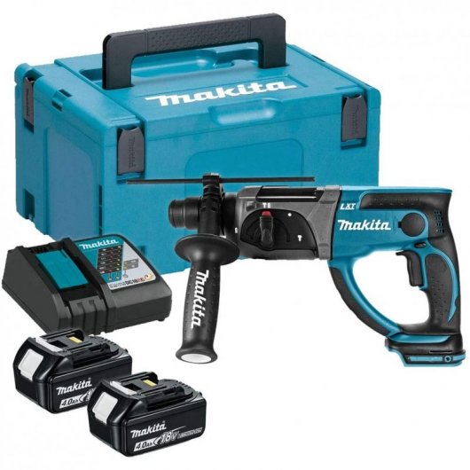 Makita DHR202RTJ Martillo Perforador + 2 Baterías + Maletín + Cargador