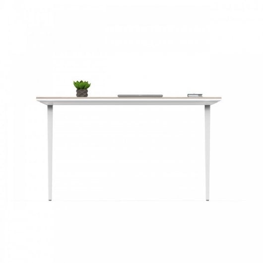 Actiu Longo Escritorio de Oficina 132x66cm Aluminio/Acacia