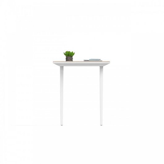 Actiu Longo Escritorio de Oficina 132x66cm Aluminio/Acacia