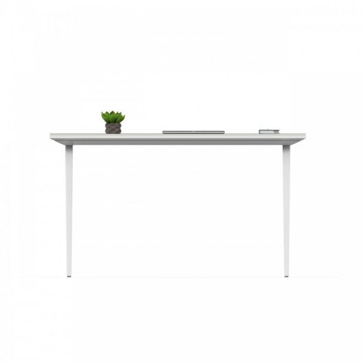 Actiu Longo Escritorio de Oficina 132x66cm Aluminio Blanco