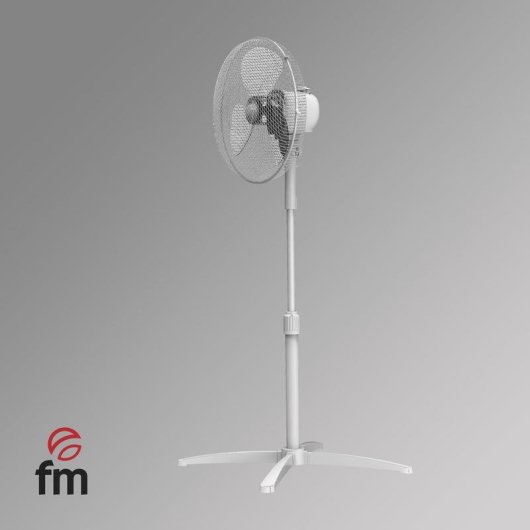 Ventoinha de Pé Fm Calefacción PX-40 40W 40cm 3 Velocidades Oscilante Silenciosa Altura Regulável