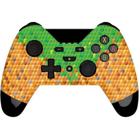 Gamepad Gioteck WX-4 Wireless Retro Cubes per Switch PC + TX-50 Cuffie Nero Arancione