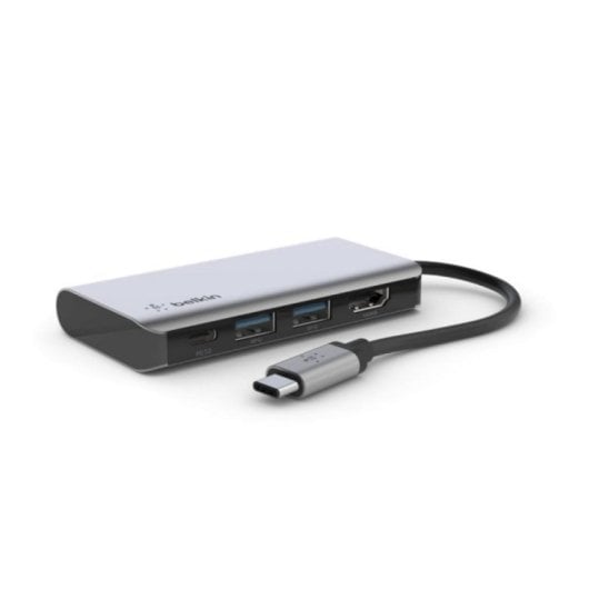 USB-C Adapter Belkin AVC006btSGY 4-in-1 100 W 4K Ultra HD Aluminium Silber