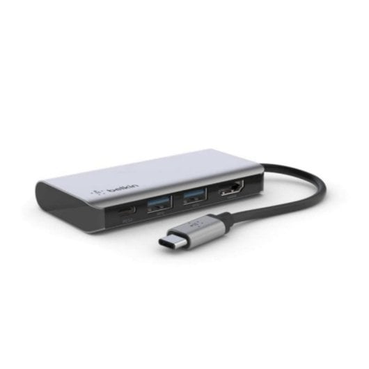 Adaptador USB-C Belkin AVC006btSGY 4 em 1 100 W HDMI 4K Ultra HD Prata