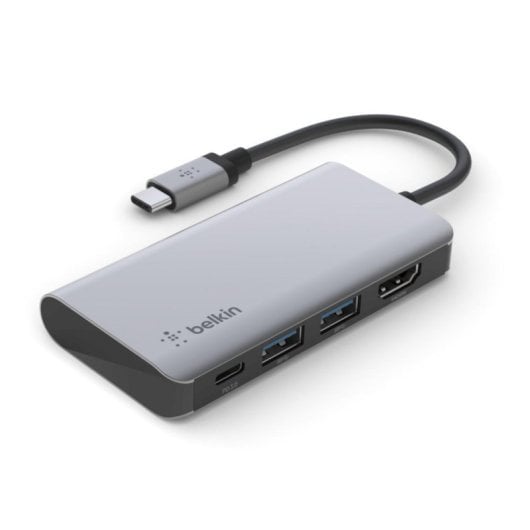 Adaptador USB-C Belkin AVC006btSGY 4 em 1 100 W HDMI 4K Ultra HD Prata