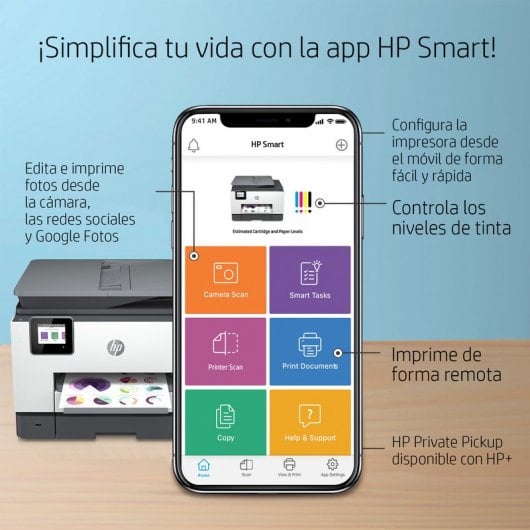 HP OfficeJet Pro 9022e Multifunción Color WiFi + 6 Meses de Impresión Instant Ink con HP+