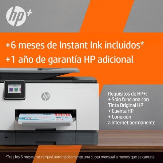 HP OfficeJet Pro 9022e Multifunción Color WiFi + 6 Meses de Impresión Instant Ink con HP+