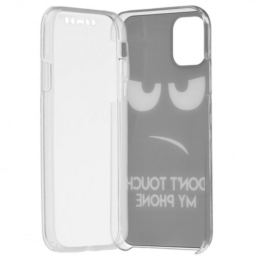 Funda Silicona con Tapa Don't Touch My Phone para iPhone 11