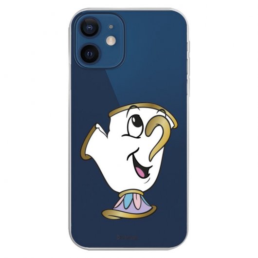 Funda Oficial de Disney Chip Potts Silueta Transparente La Bella y la Bestia para iPhone 12