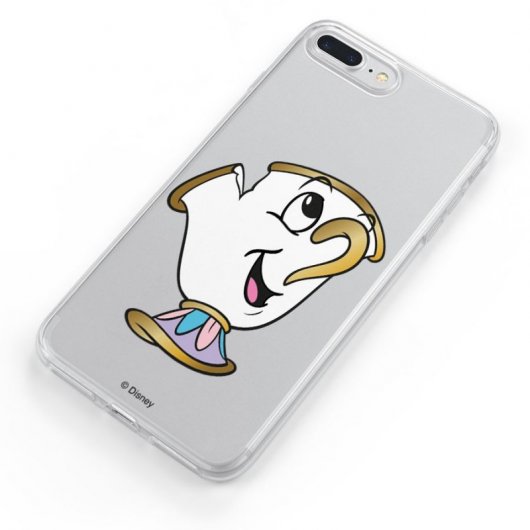 Funda Oficial de Disney Chip Potts Silueta Transparente La Bella y la Bestia para iPhone 12