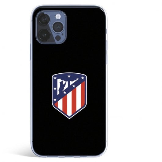 Funda Oficial Atlético de Madrid Escudo Fondo Negro para iPhone 12
