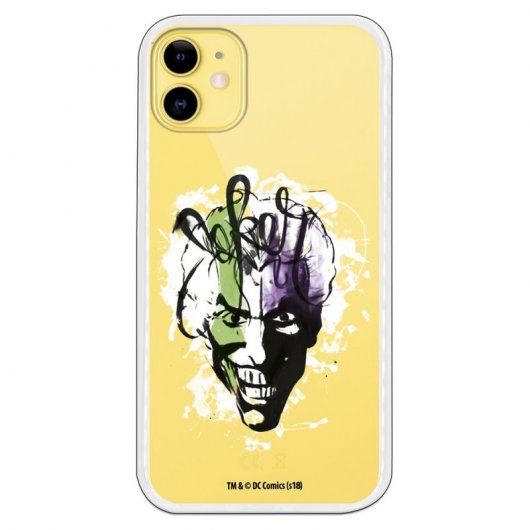 Funda Oficial de DC Comics Joker Rostro Transparente para iPhone 11