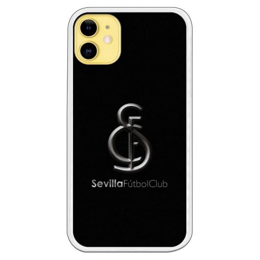 Funda Oficial Sevilla FC del Sevilla Metal Fondo Negro para iPhone 11