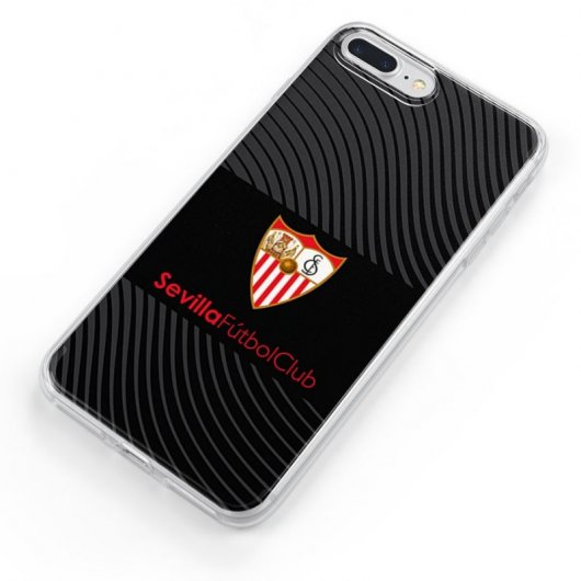 Funda Oficial Sevilla FC del Sevilla Trama Gris Fondo Negro para iPhone 11